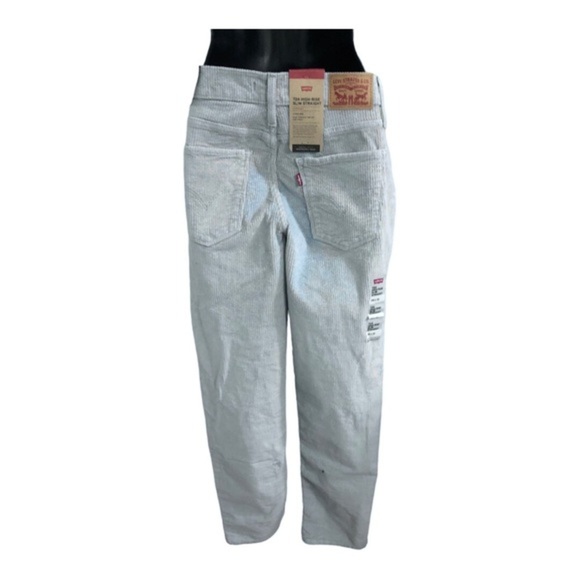 Levi’s light blue 724 CORDUROY HIGH RISE STRAIGHT PANTS size 28x32 new - Picture 9 of 15